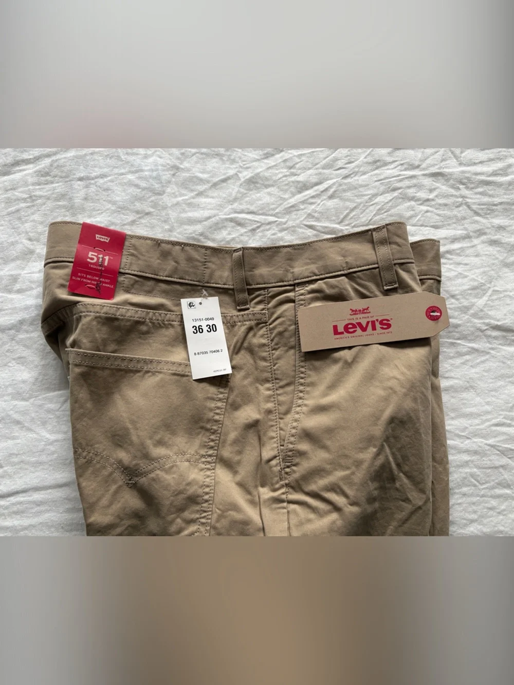 Levi's Men's Khaki 511 Slim Straight Chino Pants